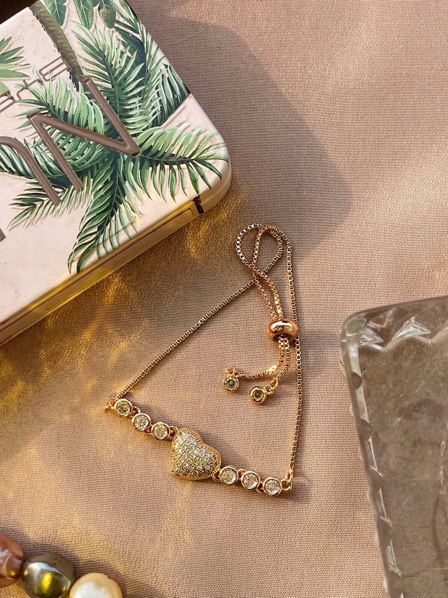 Heart charm bracelet