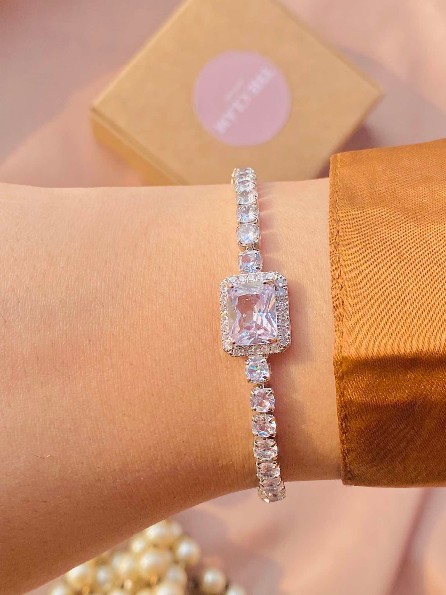 Luxe Silver cubic zirconia bracelet