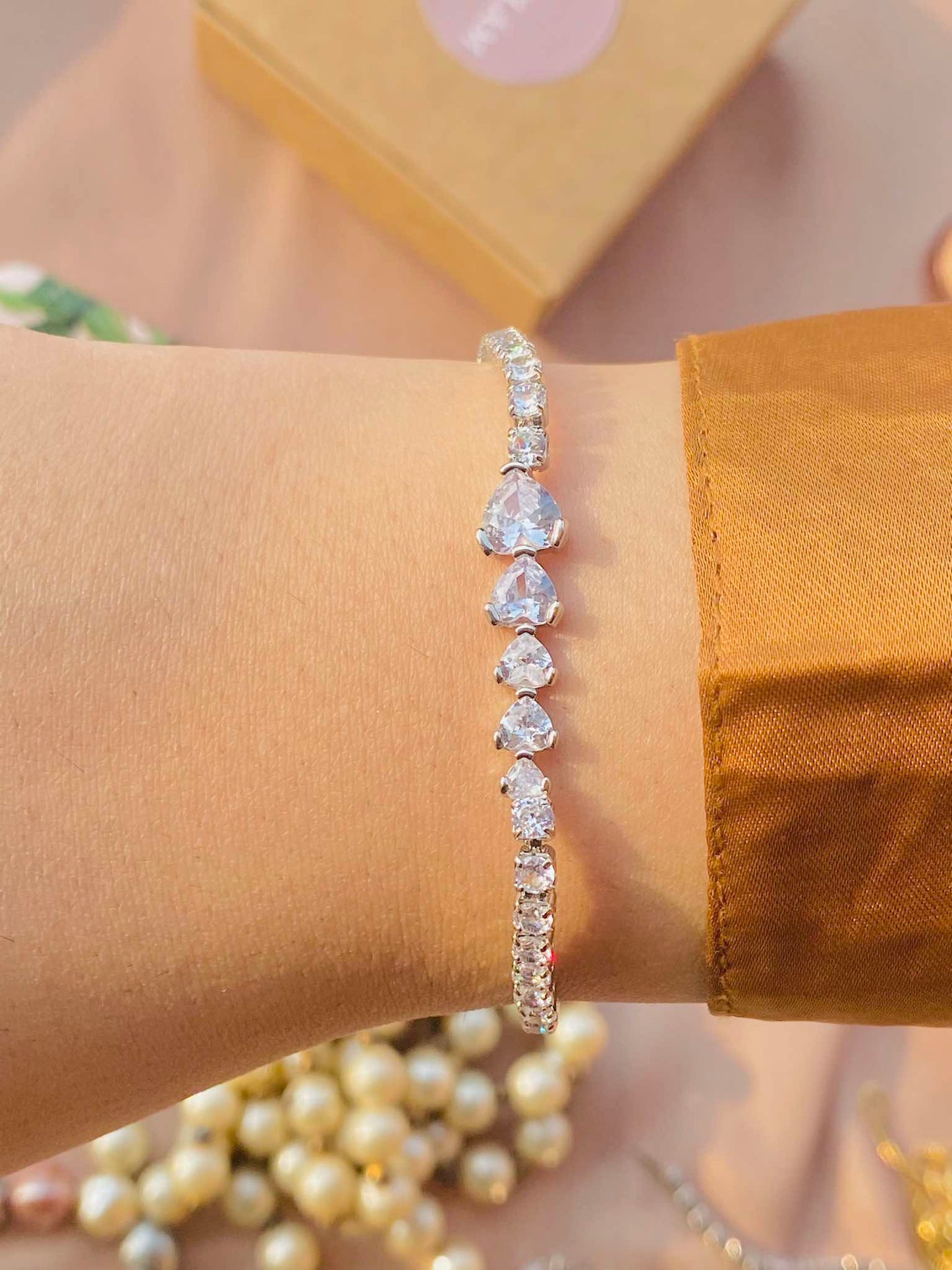 Luxe silver cubic zirconia bracelet